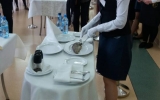 филетирование форели (выход порции около 350 г) в присутствии гостя